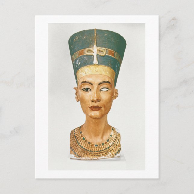 Cartão Postal Busto da rainha Nefertiti, vista dianteira, do (Frente)