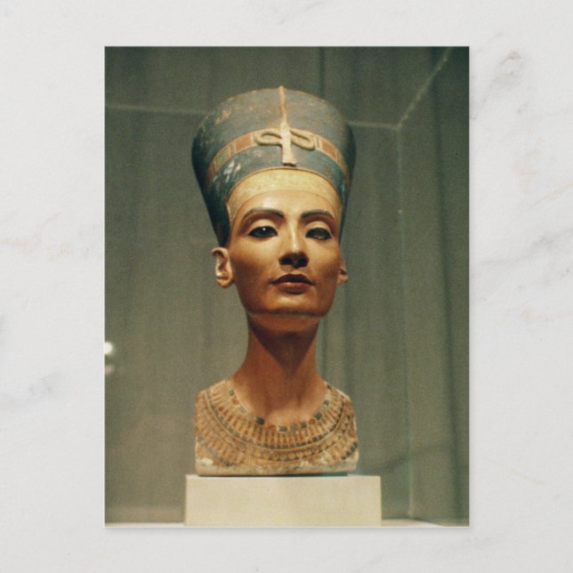 Cartão Postal Busto da Rainha Nefertiti, vista frontal (Frente)