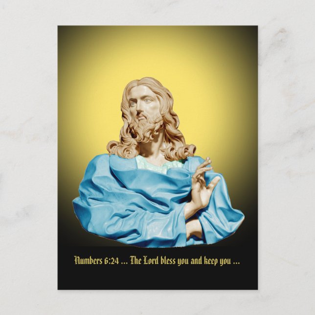 Cartão Postal Busto de Cristo de Gian Lorenzo Bernini 1679 (Frente)