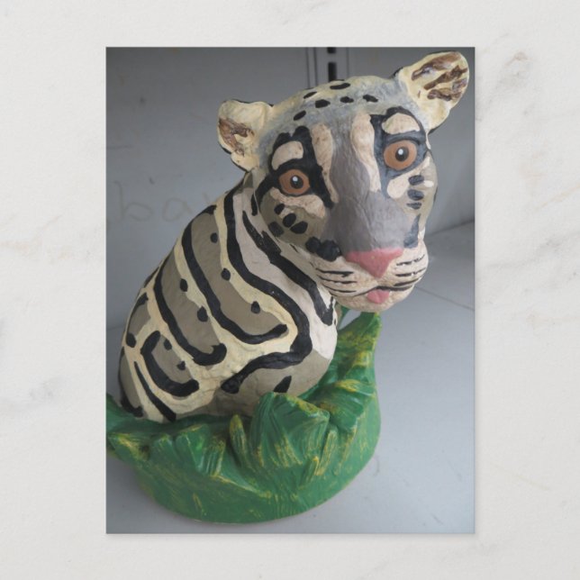 Cartão Postal Busto de Leopardo (Frente)