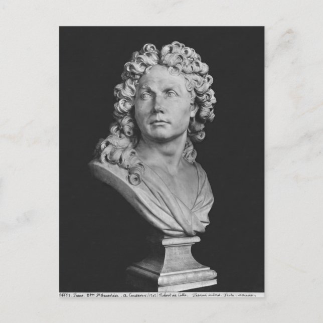 Cartão Postal Busto de Robert de Cotte, 1707 (Frente)