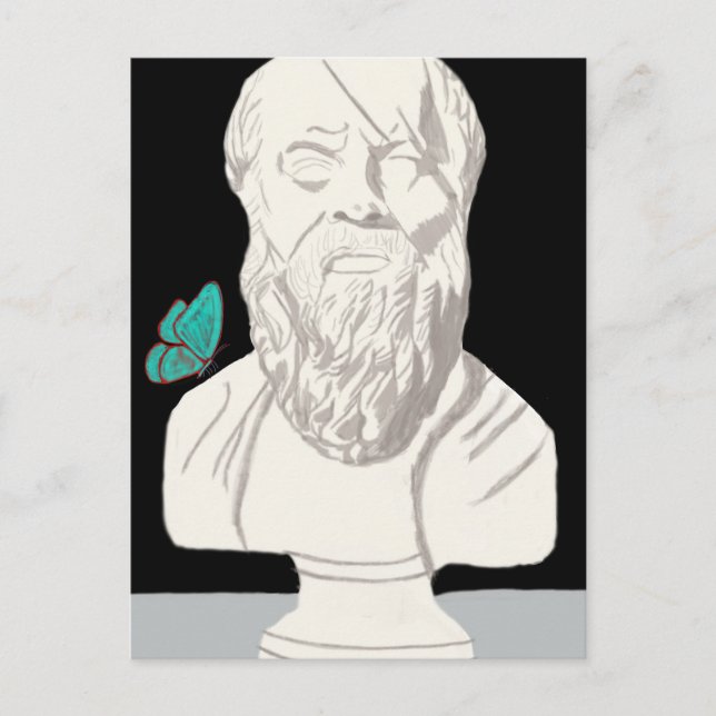 Cartão Postal Busto de um Filósofo Grego Poster (Frente)