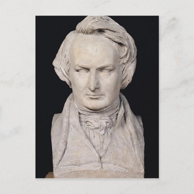 Cartão Postal Busto de Victor Hugo, 35 anos, 1837 (Frente)
