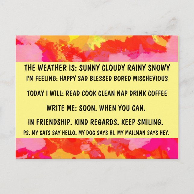 CARTÃO POSTAL "BUSY PERSON" (PESSOA EMPRESARIAL) D (Frente)