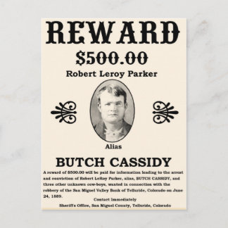 Cartão Postal Butch Cassidy