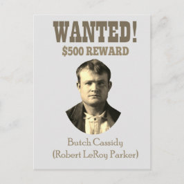 Cartão Postal Butch Cassidy queria 🚨 Wild West Outlaw EUA