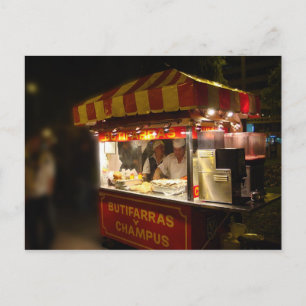 Cartão Postal Butifarra Kiosk em um parque em Lima, Peru