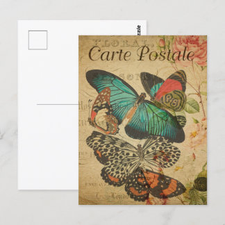 Cartão Postal Butterfly Bunch Vintage