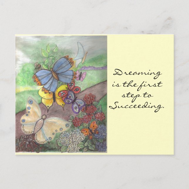 Cartão Postal Butterfly Dreaming Postcard (Frente)