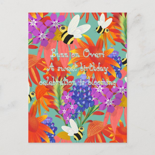 Cartão Postal BuzzAmongBlooms_Editable Crianças (Frente)