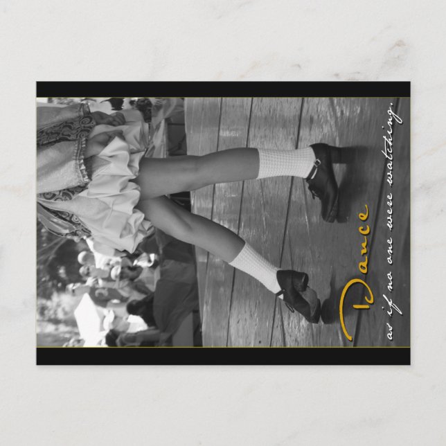 Cartão postal BW Dance como se ninguém estivesse a (Frente)