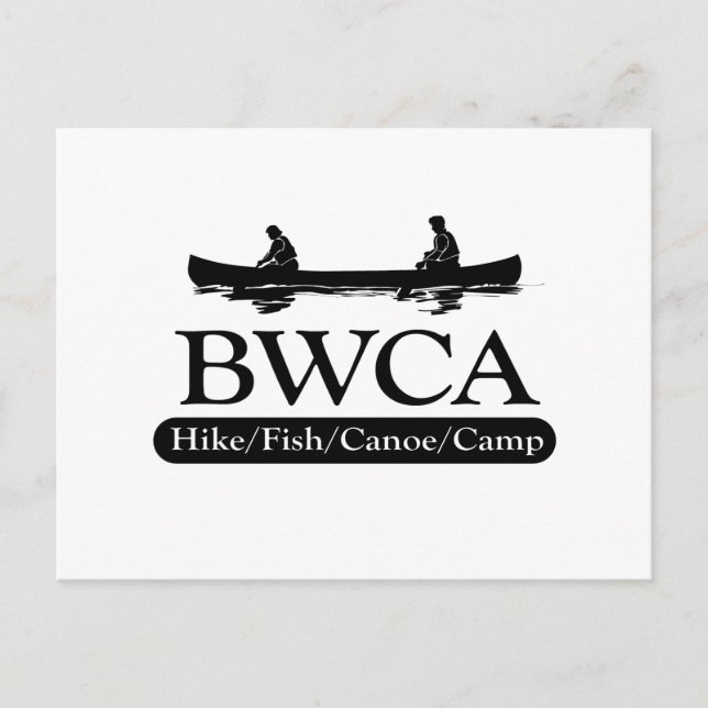 Cartão Postal BWCA / Campo de canoa de peixe de Hike (Frente)