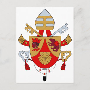Cartão Postal BXVI Casaco Emblem Heraldry Símbolo Oficial