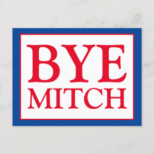 Cartão Postal Bye Mitch McConnell Senate Votar Eleição Azul