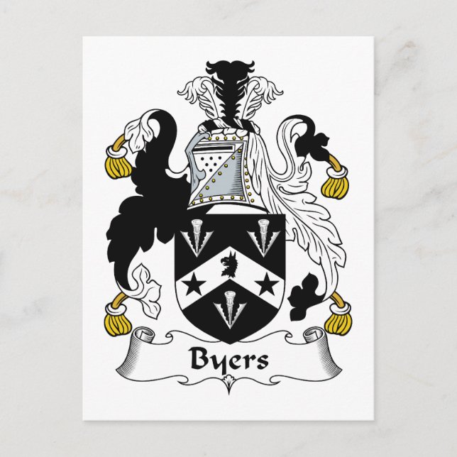 Cartão Postal Byers Family Crest (Frente)