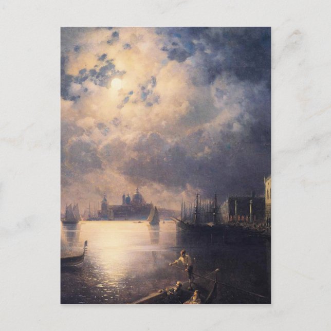 Cartão Postal Byron em Veneza por Ivan Aivazovsky (Frente)