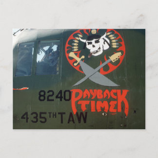 CARTÃO POSTAL C-130 HUERCULES TRANSPORT AIRCRAFT NOSE ART