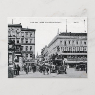 Cartão Postal c 1905 Berlin, Unter Den Linden, Friedrichstrasse
