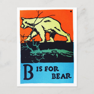 Cartão Postal C.B. Falls - B é para Urso