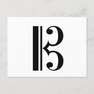 Cartão Postal C-Clef (Alto Clef, Tenor Clef) Música Viola Bassoo