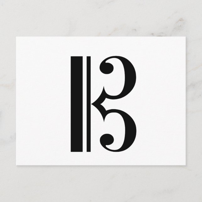 Cartão Postal C-Clef (Alto Clef, Tenor Clef) Música Viola Bassoo (Frente)