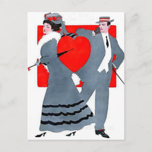 Cartão Postal C Coles Phillips Edição de Dia dos Namorados Capa