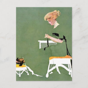 Cartão Postal C Coles Phillips "Home Gravatas" Fadeaway Girl