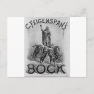 Cartão Postal C. Feigenspan's Bock Beer 1887