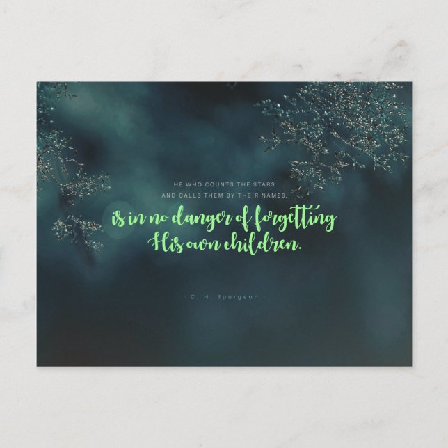 Cartão Postal C. H. Espurgeon - Aquele que conta as estrelas (Frente)