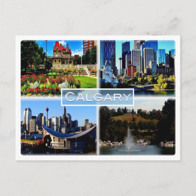 Cartão Postal CA Alberta - Calgary - Jardim do Sangue Azul - (Frente)