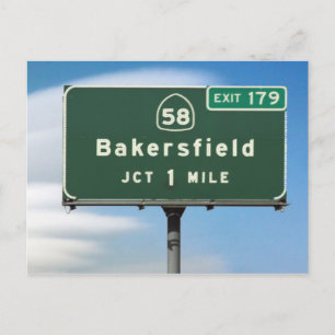 Cartão Postal CA Highway 58 Bakersfield Junction