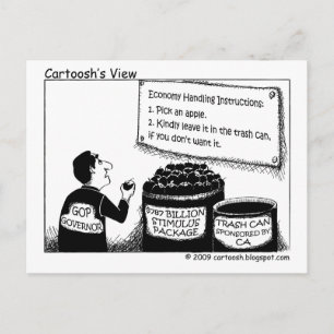 Cartão Postal CA: Me Dê Seu Dinheiro Estimulado Indesejado