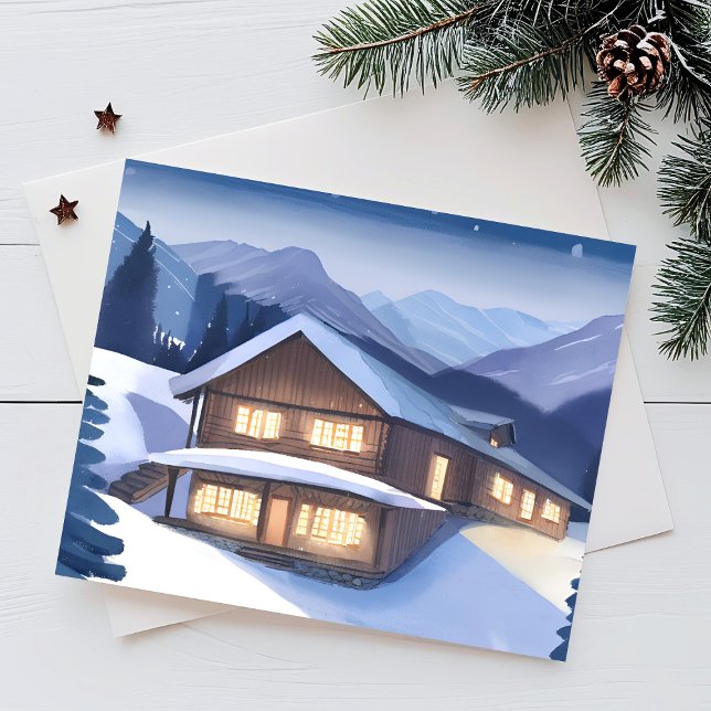 Cartão Postal Cabana de Inverno (Criador carregado)