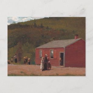 Cartão Postal Cabbin da Escola Vermelha por Winslow Homer