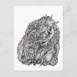 Cartão postal Cabeça Cosmográfica de Brian Benson