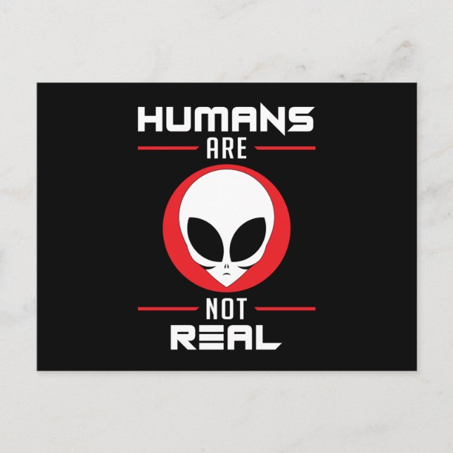 Cartão Postal Cabeça De alienígena Ufo Aliens Área 51 Presente E (Frente)