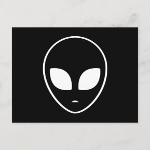 Cartão Postal Cabeça De alienígena Ufo Aliens Área Espacial 5