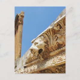 Cartão Postal Cabeça de Leão Esculpido em Baalbek