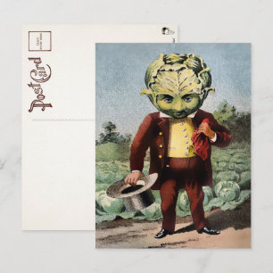 Cartão Postal Cabeça de Repolho Vitoriano