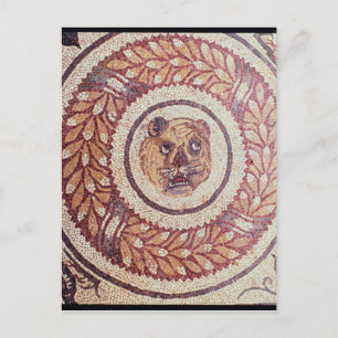 Cartão Postal Cabeça de Tiger, mosaico romano, início do século