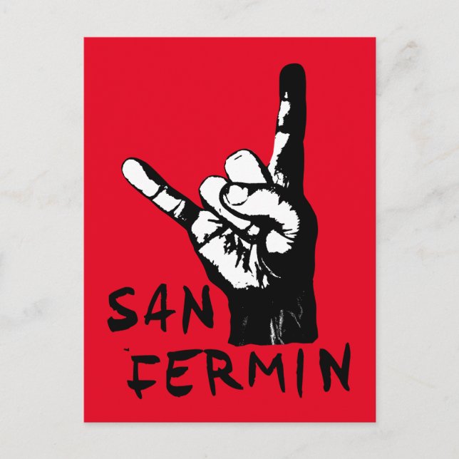 Cartão Postal Cabeça de touro de dedos da pedra San Fermin, lega (Frente)