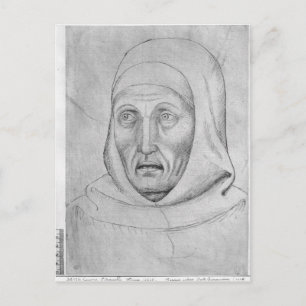 Cartão Postal Cabeça de um monge, do The Vallardi Album