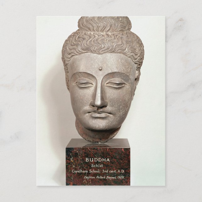 Cartão Postal Cabeça de uma estátua do Buda, de (Frente)