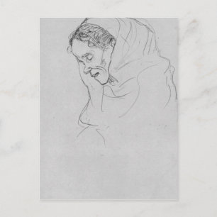 Cartão Postal Cabeça de uma mulher idosa em perfil por Gustav Kl