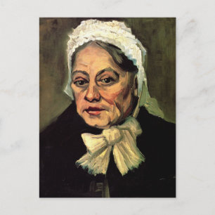 Cartão Postal Cabeça de uma Velha com Touca Branca por Vincent v