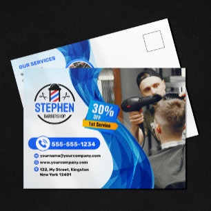 Cartão Postal Cabeleireiro de Cabeleireiros Salão de Cabelo Atra