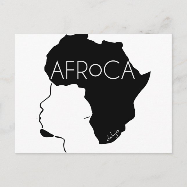 Cartão Postal Cabelo Negro Natural Afro (Frente)
