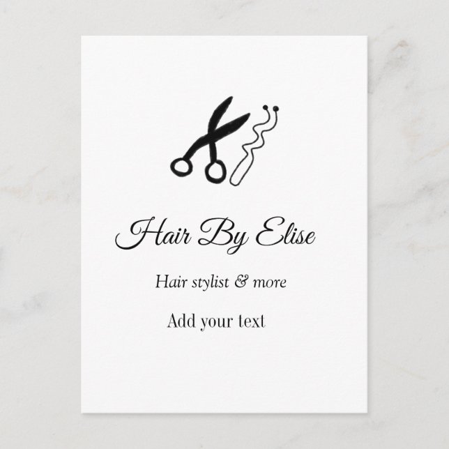 Cartão Postal Cabelo por adicionar nome do contato no site de mí (Frente)