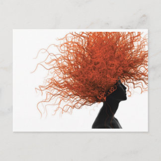Cartão Postal cabelo vermelho