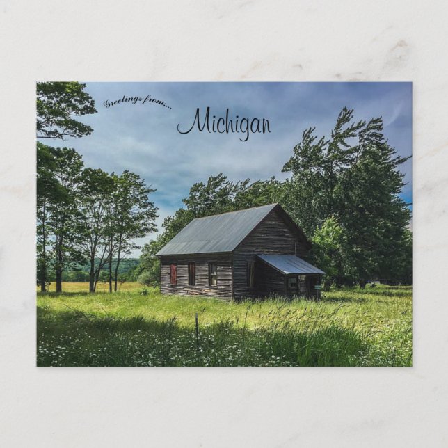 Cartão Postal Cabin Houghton Michigan (Frente)